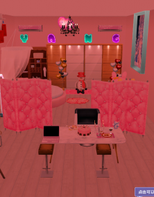 还是粉红色系 很简单的女生房